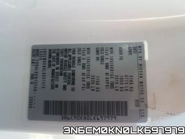 3N6CM0KN0LK697979 фото 2