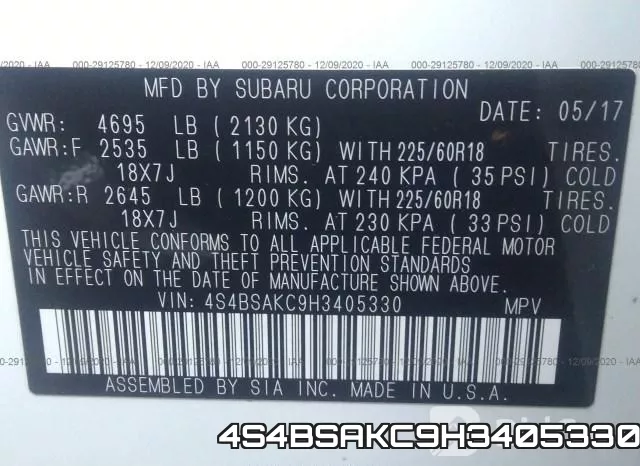 4S4BSAKC9H3405330 фото 10