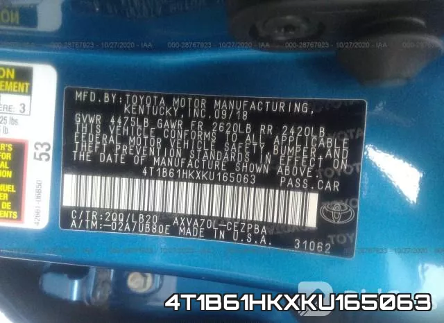 4T1B61HKXKU165063 фото 10
