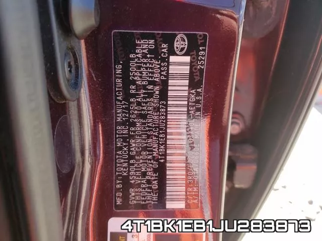 4T1BK1EB1JU283873 фото 2