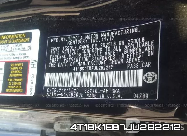 4T1BK1EB7JU282212 фото 10