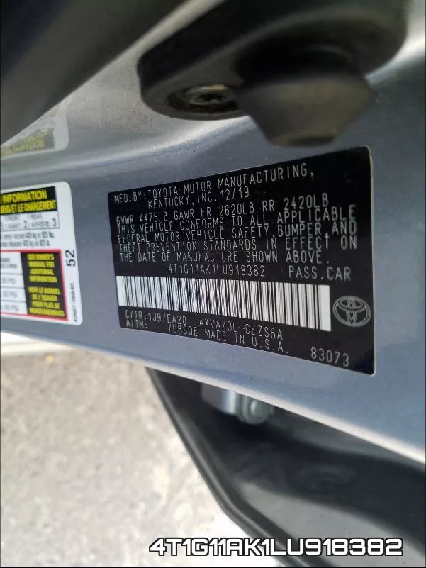 4T1G11AK1LU918382 фото 2