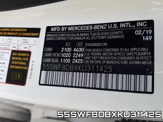 55SWF8DBXKU311425 фото 2