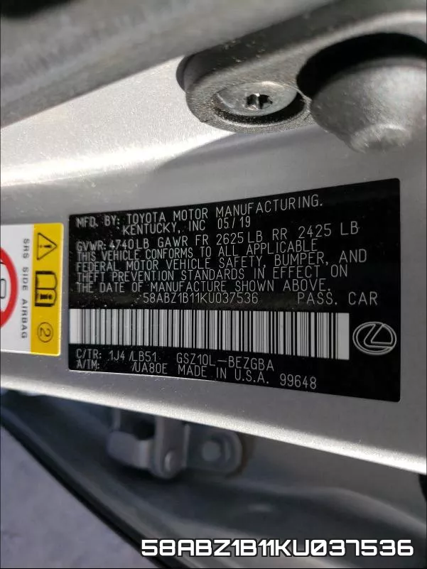 58ABZ1B11KU037536 фото 2