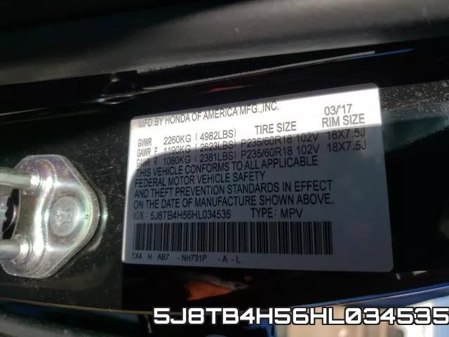 5J8TB4H56HL034535 фото 2