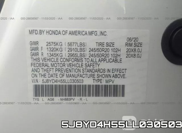5J8YD4H55LL030503 фото 10