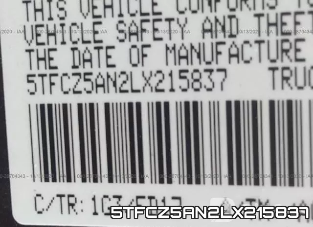 5TFCZ5AN2LX215837 фото 10