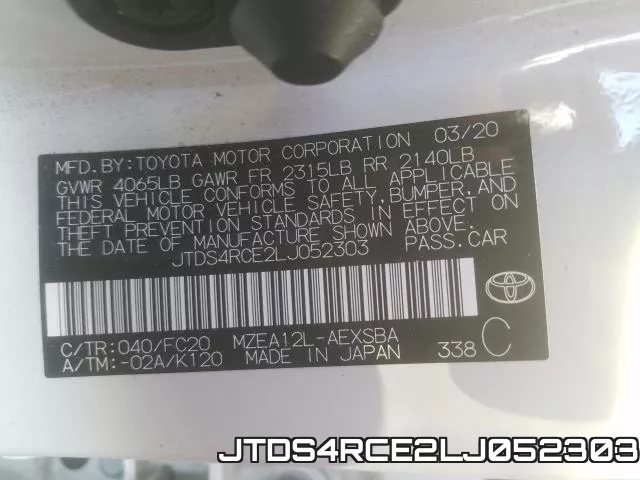 JTDS4RCE2LJ052303 фото 2