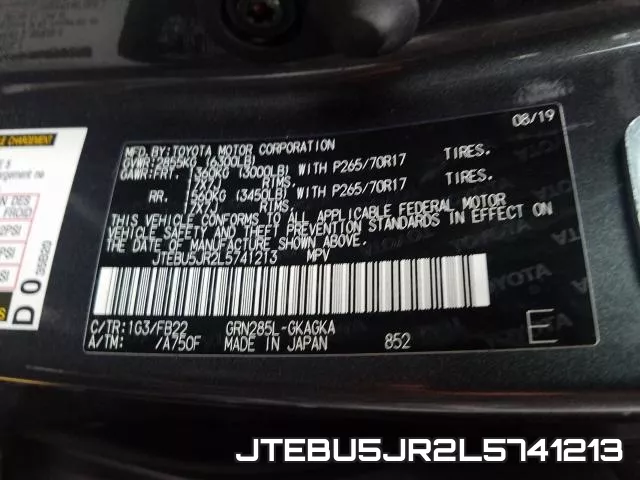 JTEBU5JR2L5741213 фото 2