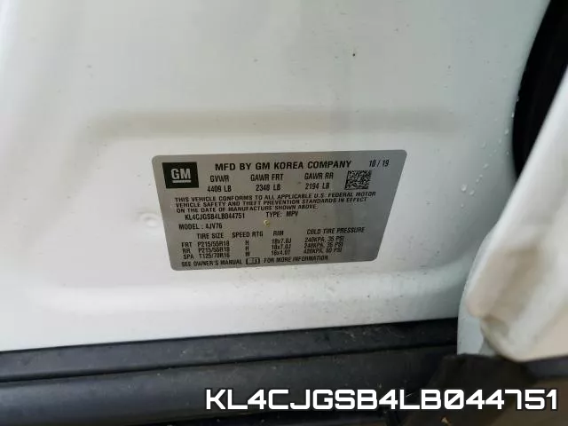 KL4CJGSB4LB044751 фото 2
