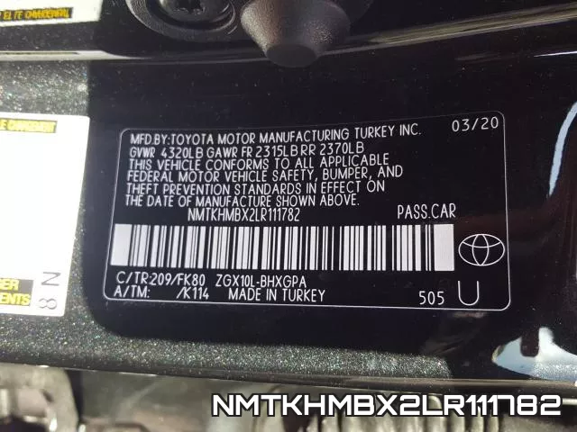 NMTKHMBX2LR111782 фото 2