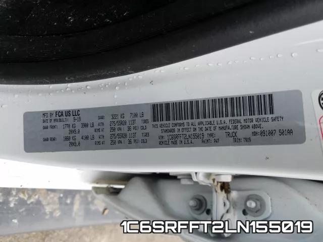 1C6SRFFT2LN155019 фото 2