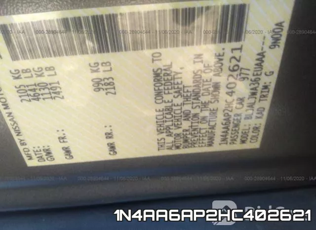 1N4AA6AP2HC402621 фото 10