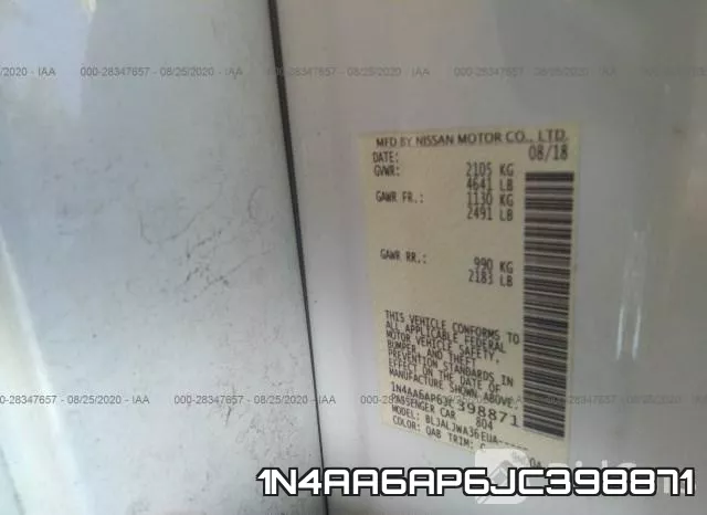 1N4AA6AP6JC398871 фото 9