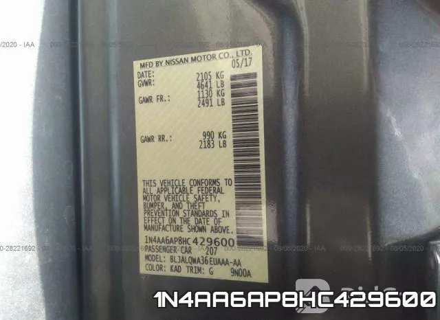 1N4AA6AP8HC429600 фото 10