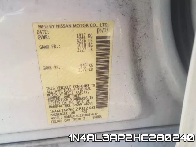 1N4AL3AP2HC280240 фото 2