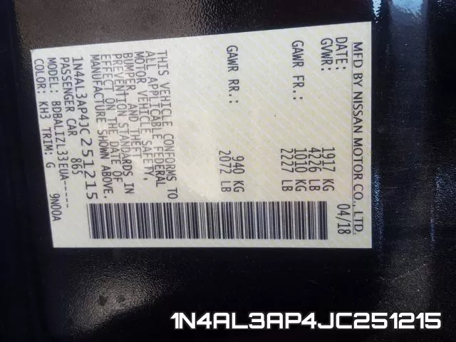 1N4AL3AP4JC251215 фото 2