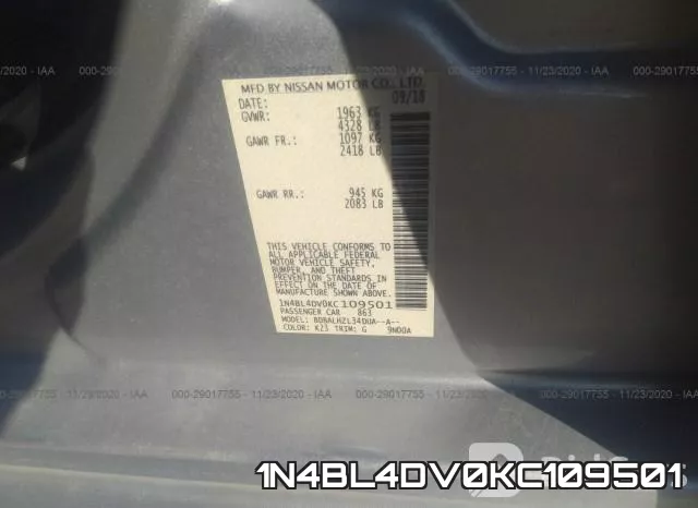 1N4BL4DV0KC109501 фото 9