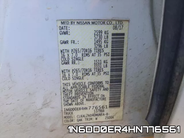 1N6DD0ER4HN776561 фото 2