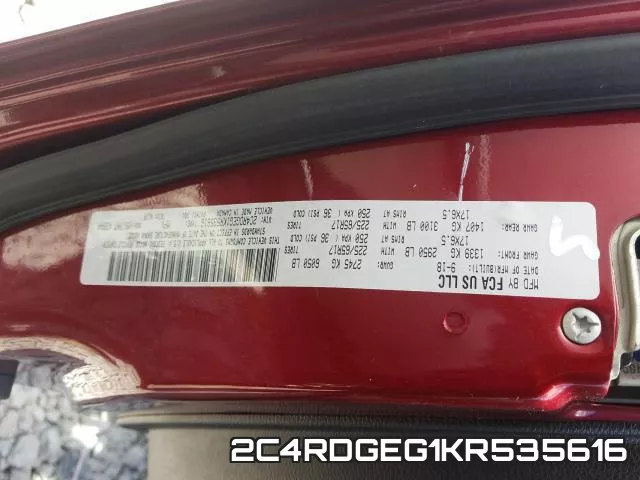 2C4RDGEG1KR535616 фото 2