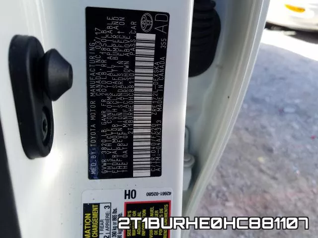 2T1BURHE0HC881107 фото 2
