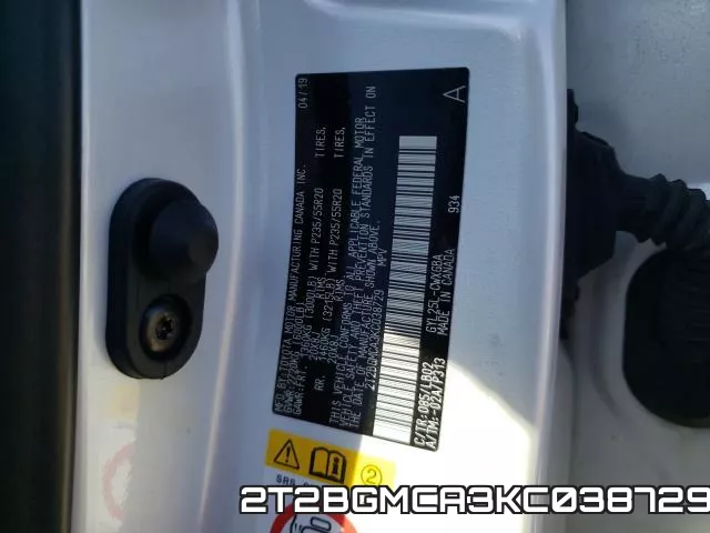 2T2BGMCA3KC038729 фото 2