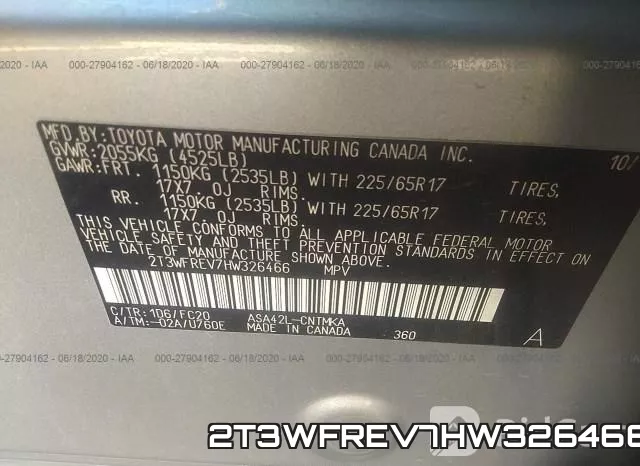 2T3WFREV7HW326466 фото 9