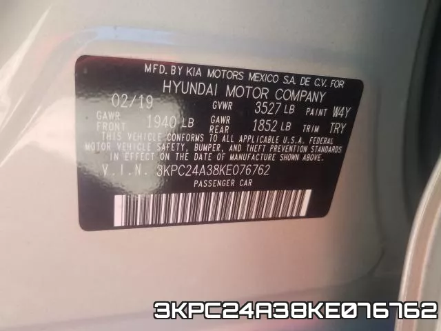 3KPC24A38KE076762 фото 2