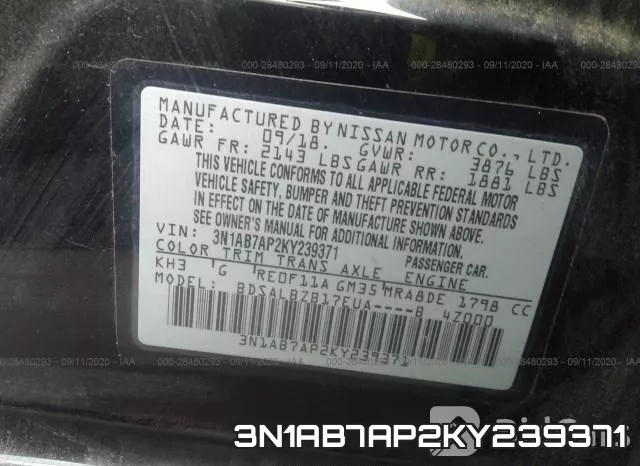 3N1AB7AP2KY239371 фото 10