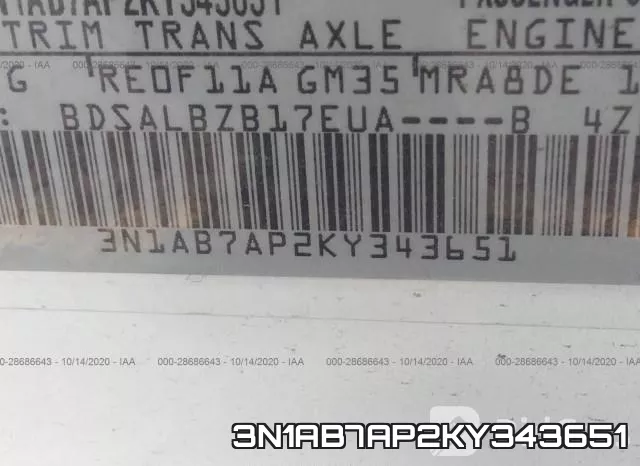 3N1AB7AP2KY343651 фото 10