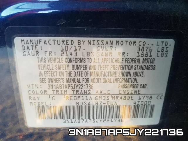 3N1AB7AP5JY221736 фото 2