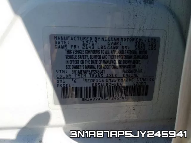 3N1AB7AP5JY245941 фото 2