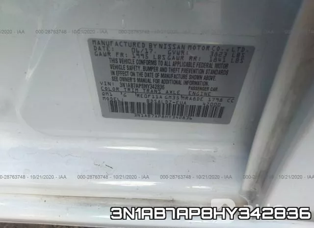 3N1AB7AP8HY342836 фото 8