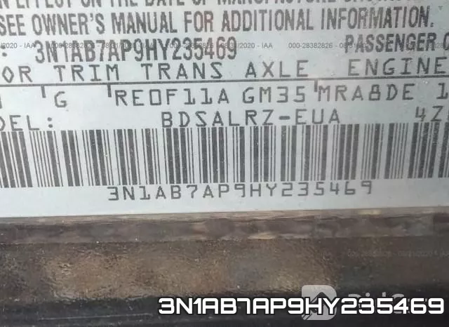 3N1AB7AP9HY235469 фото 9