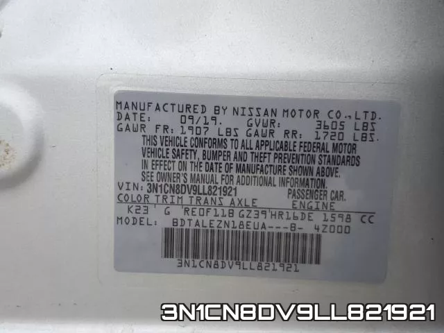 3N1CN8DV9LL821921 фото 2