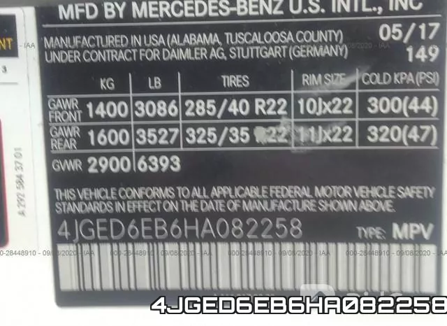 4JGED6EB6HA082258 фото 10