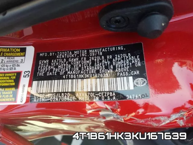 4T1B61HK3KU167639 фото 2