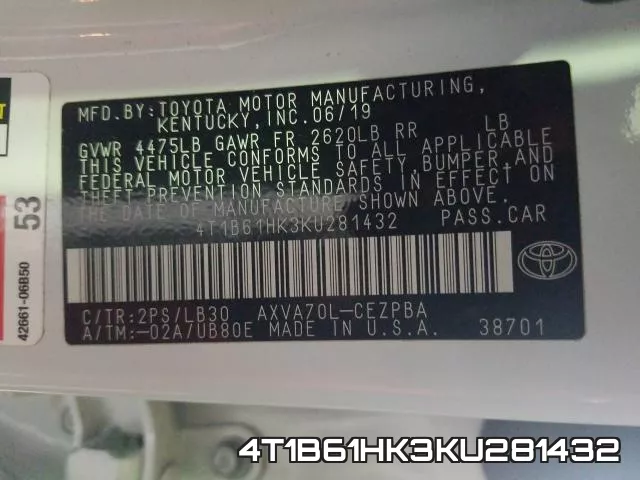 4T1B61HK3KU281432 фото 2