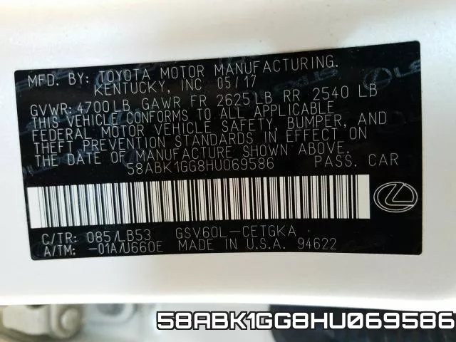58ABK1GG8HU069586 фото 2