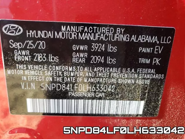 5NPD84LF0LH633042 фото 2