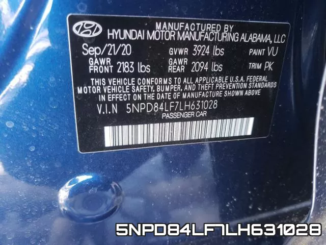 5NPD84LF7LH631028 фото 2