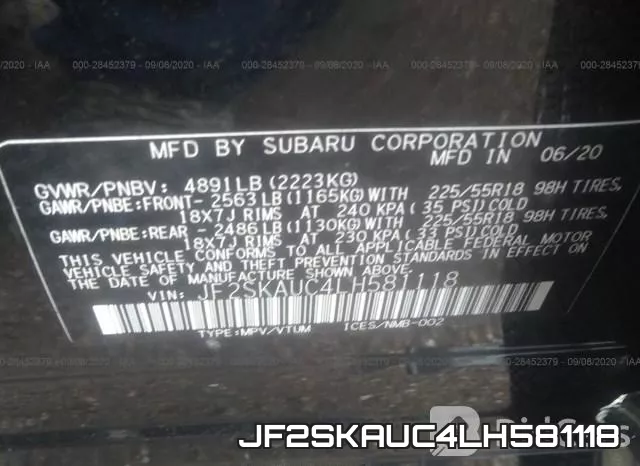 JF2SKAUC4LH581118 фото 9