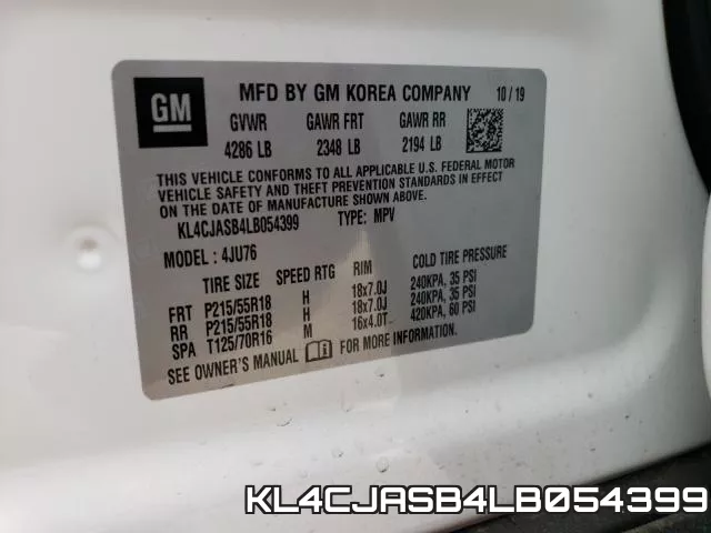 KL4CJASB4LB054399 фото 2