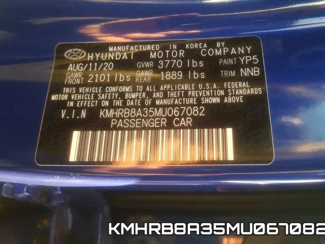 KMHRB8A35MU067082 фото 2