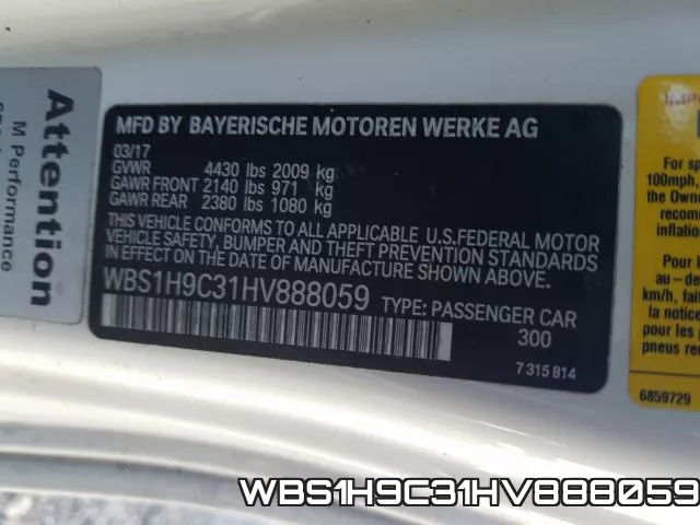 WBS1H9C31HV888059 фото 2