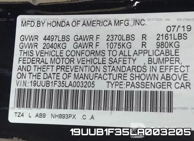 19UUB1F35LA003205 фото 10