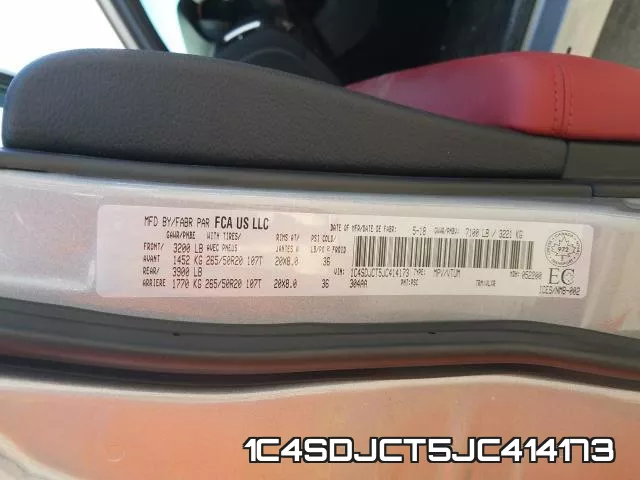 1C4SDJCT5JC414173 фото 2