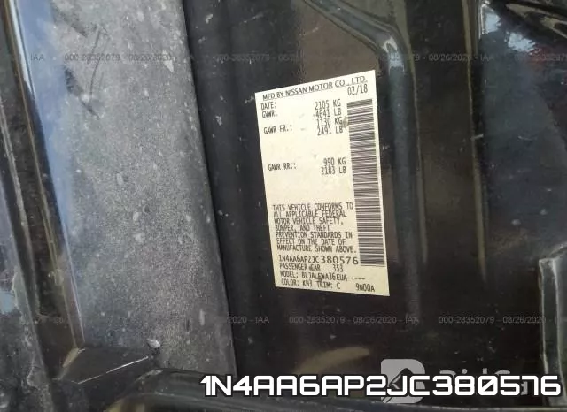 1N4AA6AP2JC380576 фото 9