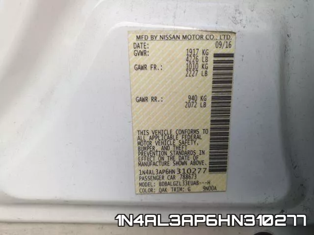 1N4AL3AP6HN310277 фото 2