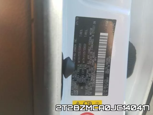 2T2BZMCA0JC140417 фото 2